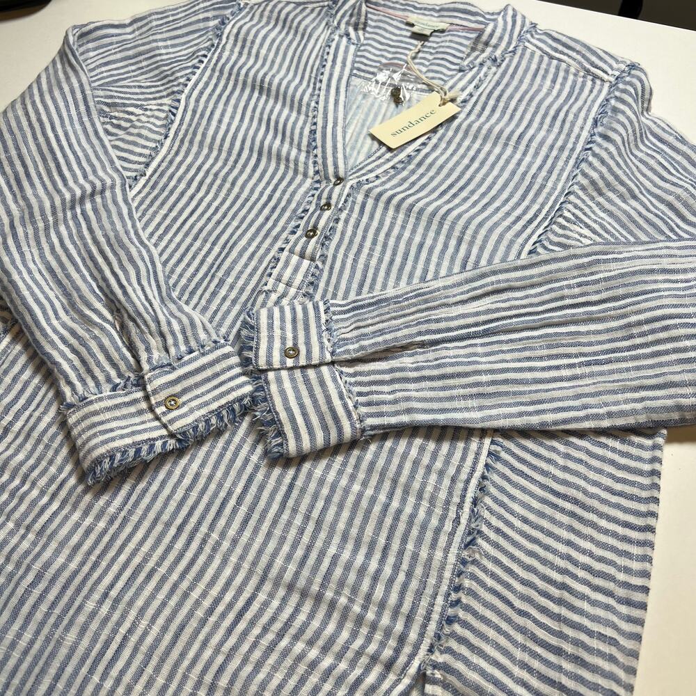 Sundance NWT Women's Trouvaille Tunic Boho Top Striped Coastal Coverup Size XL - Picture 14 of 16